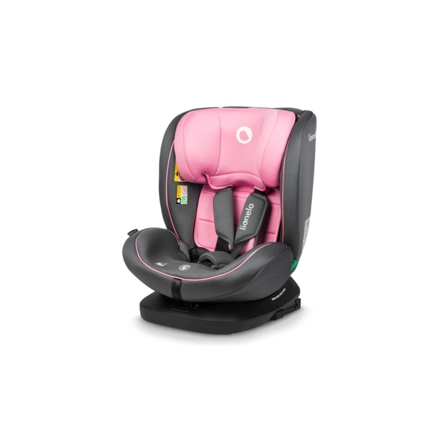 Lionelo - Cadeira auto BASTIAAN i-Tamanho 40-150 cm cinzento/rosa