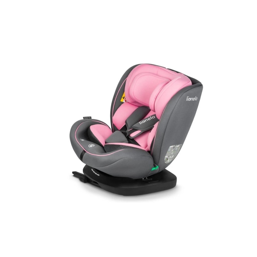 Lionelo - Cadeira auto BASTIAAN i-Tamanho 40-150 cm cinzento/rosa