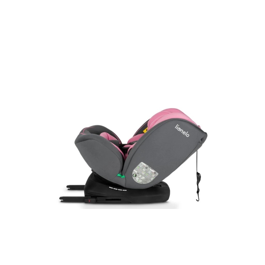 Lionelo - Cadeira auto BASTIAAN i-Tamanho 40-150 cm cinzento/rosa