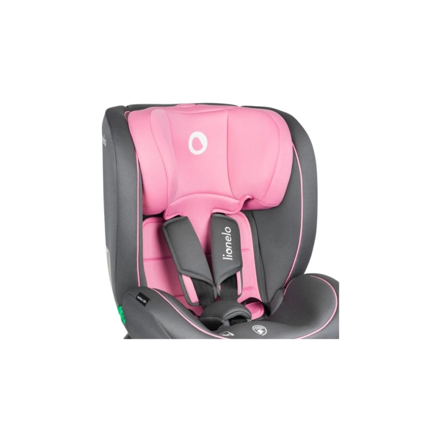 Lionelo - Cadeira auto BASTIAAN i-Tamanho 40-150 cm cinzento/rosa
