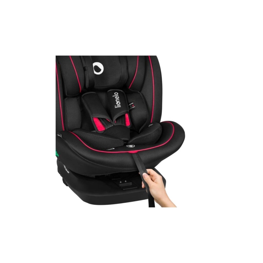 Lionelo - Cadeira auto BASTIAAN i-Tamanho 40-150 cm preto/vermelho