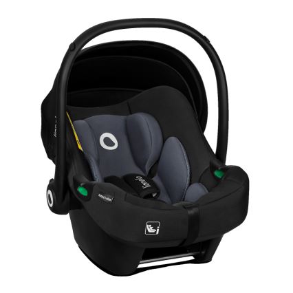 Lionelo - Cadeira auto com base giratória ASTRID SET i-Size 40-87 cm Preto/Cinzento