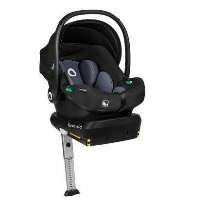 Lionelo - Cadeira auto com base giratória ASTRID SET i-Size 40-87 cm Preto/Cinzento