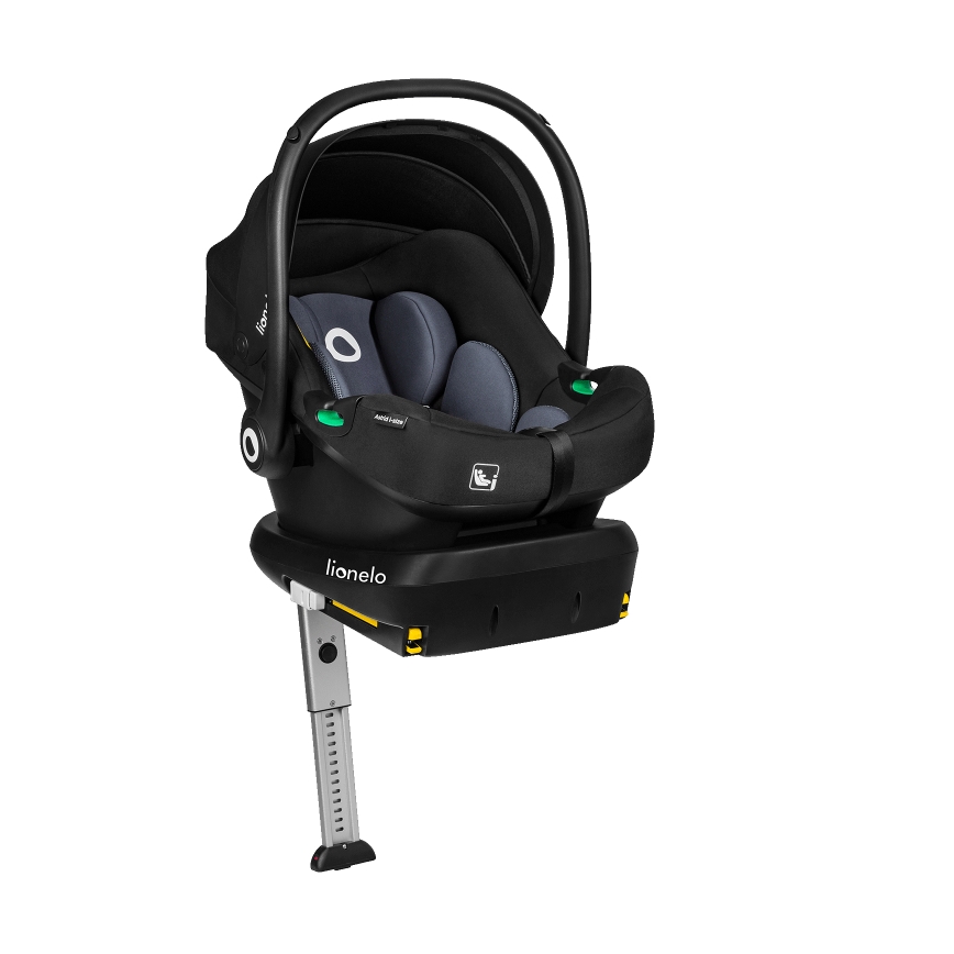 Lionelo - Cadeira auto com base giratória ASTRID SET i-Size 40-87 cm Preto/Cinzento