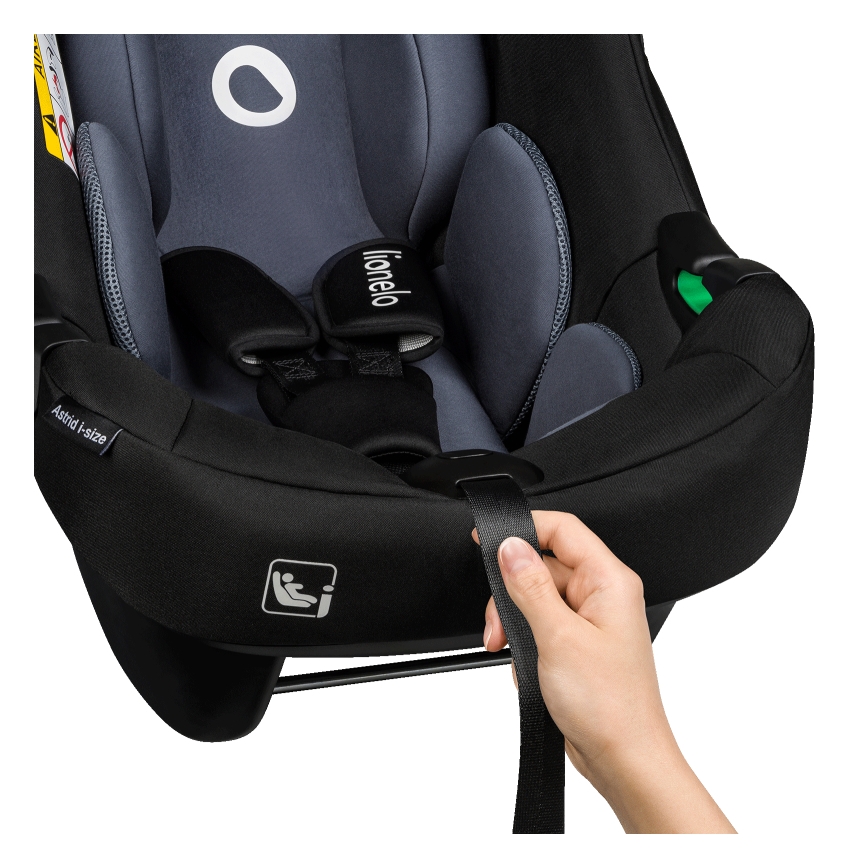 Lionelo - Cadeira auto com base giratória ASTRID SET i-Size 40-87 cm Preto/Cinzento