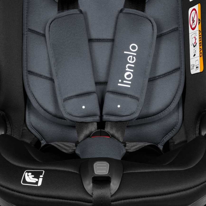Lionelo - Cadeira auto com base giratória BASTIAAN i-Size 40-150 cm Grey Stone