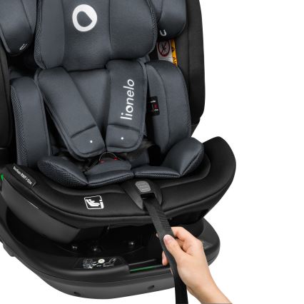 Lionelo - Cadeira auto com base giratória BASTIAAN i-Size 40-150 cm Grey Stone