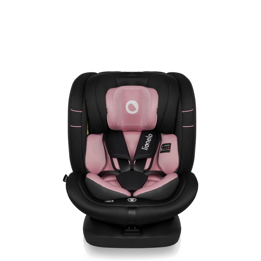Lionelo - Cadeira auto com base giratória BASTIAAN i-Size 40-150 cm Pink Rose