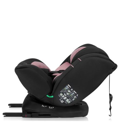Lionelo - Cadeira auto com base giratória BASTIAAN i-Size 40-150 cm Pink Rose