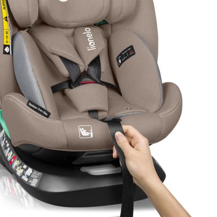 Lionelo - Cadeira auto com base giratória BASTIAAN ONE i-Size 40-150 cm Bege Areia