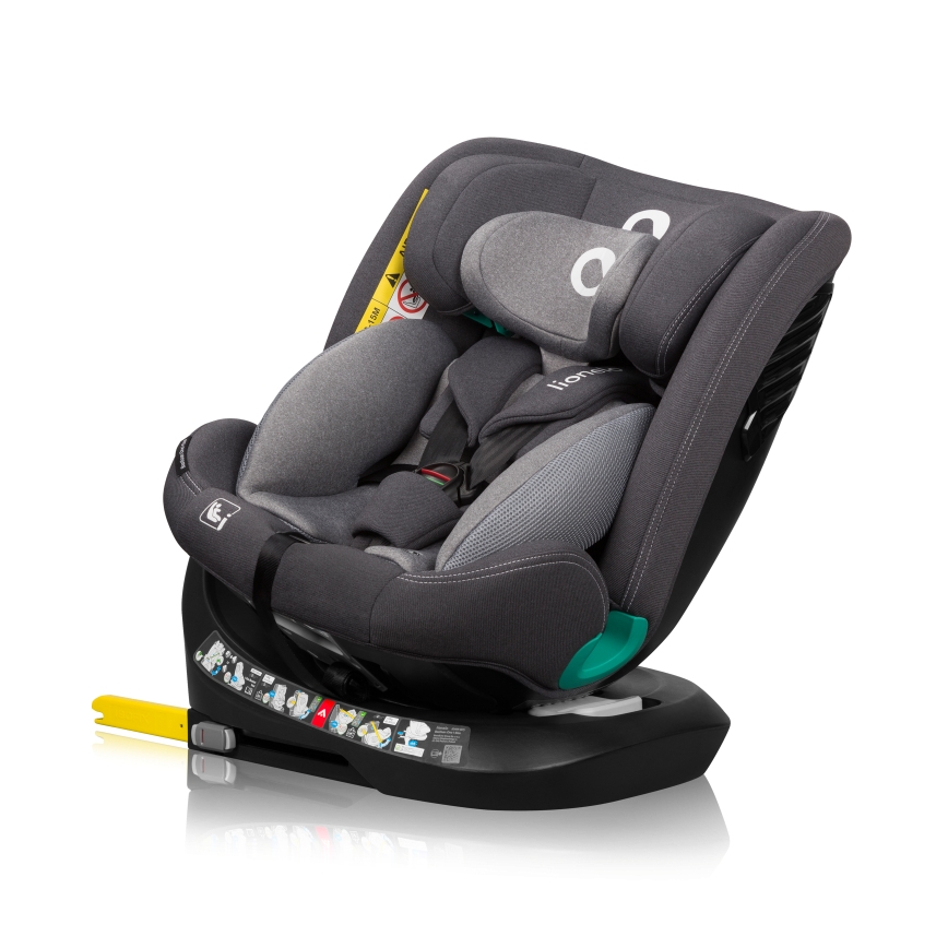 Lionelo - Cadeira auto com base giratória BASTIAAN ONE i-Size 40-150 cm Pedra Cinzenta