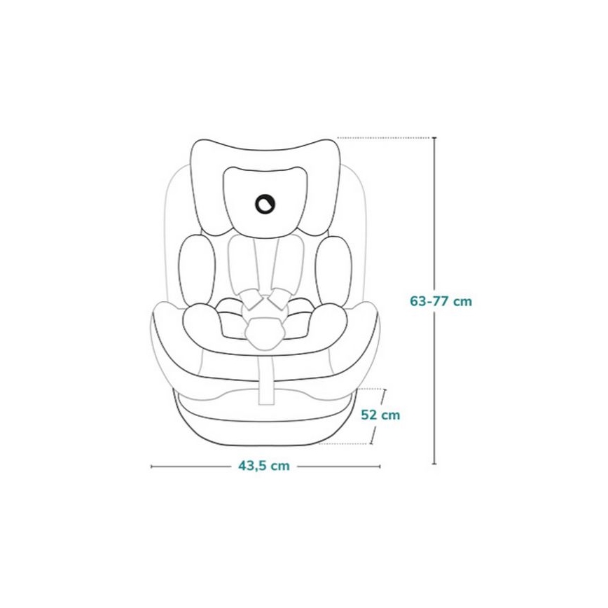 Lionelo - Cadeira auto com base giratória BASTIAAN ONE i-Size 40-150 cm Pedra Cinzenta