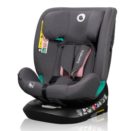 Lionelo - Cadeira Auto com base giratória BASTIAAN ONE i-Size 40-150 cm Rosa Pink