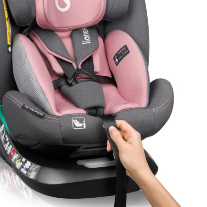 Lionelo - Cadeira Auto com base giratória BASTIAAN ONE i-Size 40-150 cm Rosa Pink