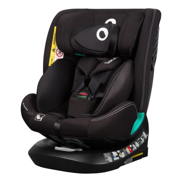 Lionelo - Cadeira auto com base giratória BASTIAAN ONE i-Size 40-150 cm Preto Carbono