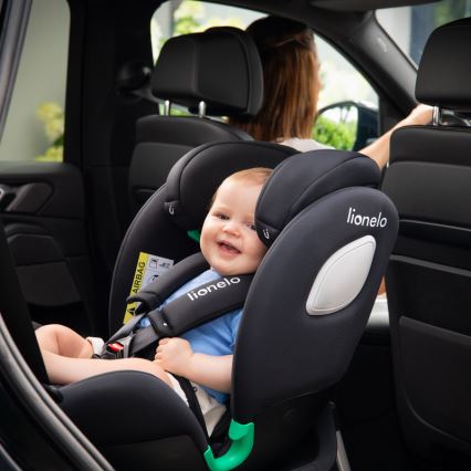 Lionelo - Cadeira auto com base giratória BRAAM AIR i-Size 40-150 cm Preto Carbono