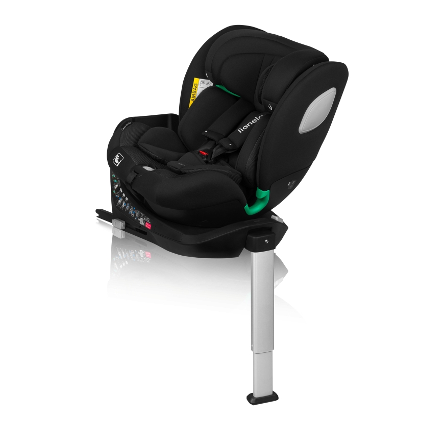 Lionelo - Cadeira auto com base giratória BRAAM AIR i-Size 40-150 cm Preto Carbono