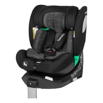 Lionelo - Cadeira auto com base giratória BRAAM i-Size 40-150 cm Preto Carbono