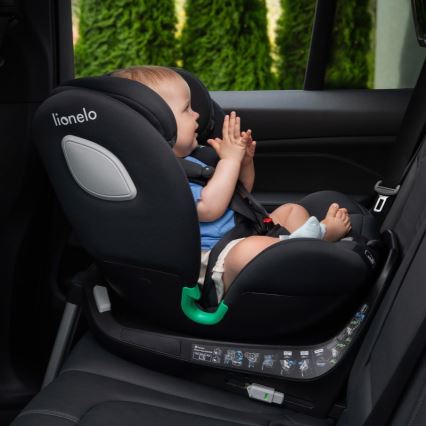 Lionelo - Cadeira auto com base giratória BRAAM i-Size 40-150 cm Preto Carbono