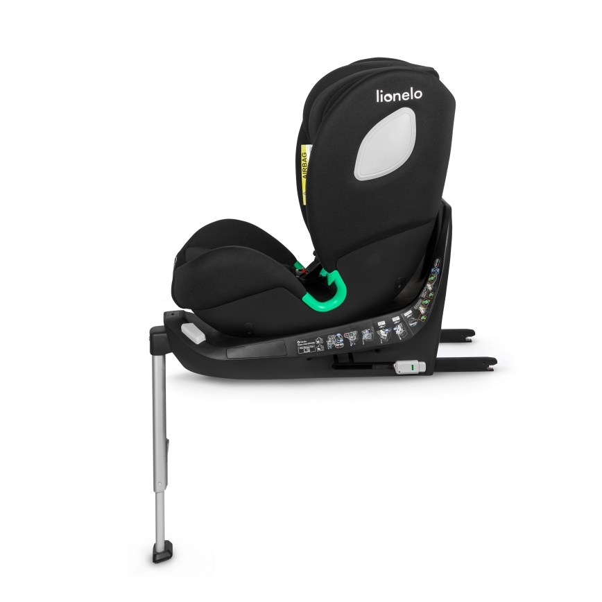 Lionelo - Cadeira auto com base giratória BRAAM i-Size 40-150 cm Preto Carbono