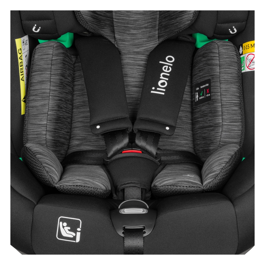 Lionelo - Cadeira auto com base giratória BRAAM i-Size 40-150 cm Preto Carbono