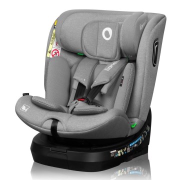 Lionelo - Cadeira auto com base giratória BRAVE i-Size 40-150 cm Grey Stone