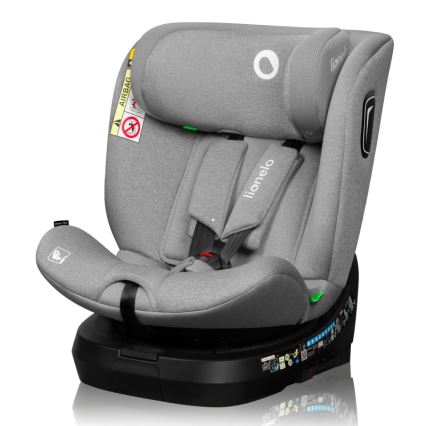 Lionelo - Cadeira auto com base giratória BRAVE i-Size 40-150 cm Grey Stone