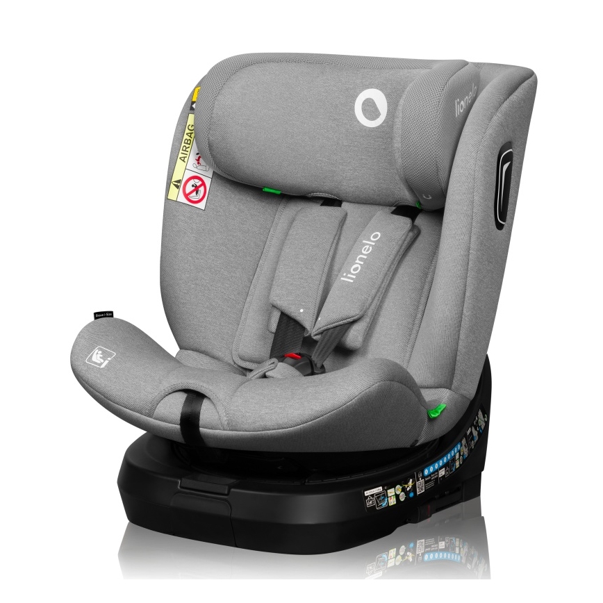 Lionelo - Cadeira auto com base giratória BRAVE i-Size 40-150 cm Grey Stone