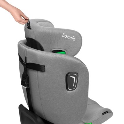 Lionelo - Cadeira auto com base giratória BRAVE i-Size 40-150 cm Grey Stone