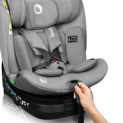 Lionelo - Cadeira auto com base giratória BRAVE i-Size 40-150 cm Grey Stone