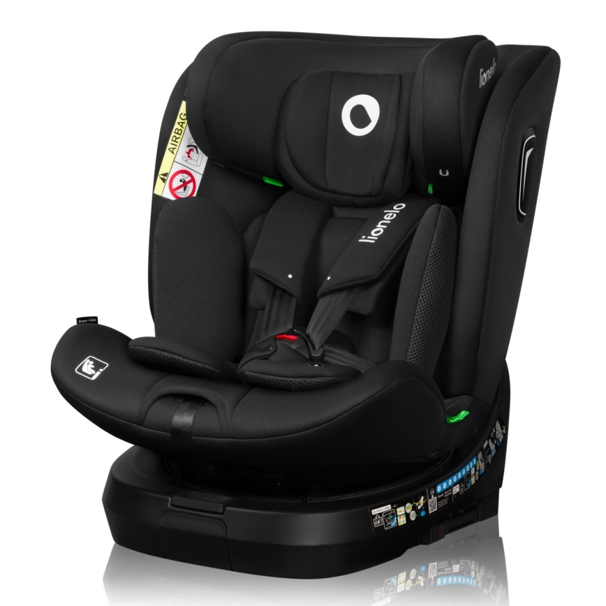Lionelo - Cadeira auto com base giratória BRAVE i-Size 40-150 cm Preto Carbono