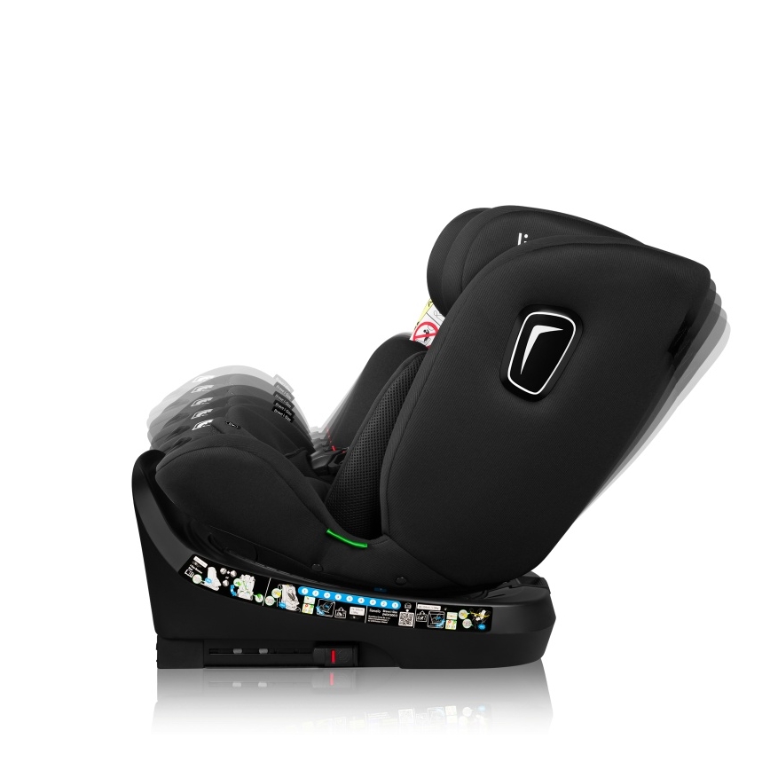 Lionelo - Cadeira auto com base giratória BRAVE i-Size 40-150 cm Preto Carbono