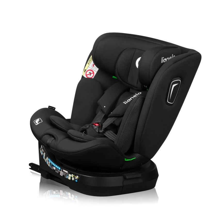 Lionelo - Cadeira auto com base giratória BRAVE i-Size 40-150 cm Preto Carbono