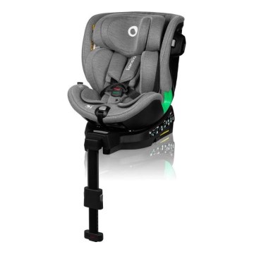Lionelo - Cadeira auto com base giratória HARMONY i-Tamanho 40-150 cm cinzento