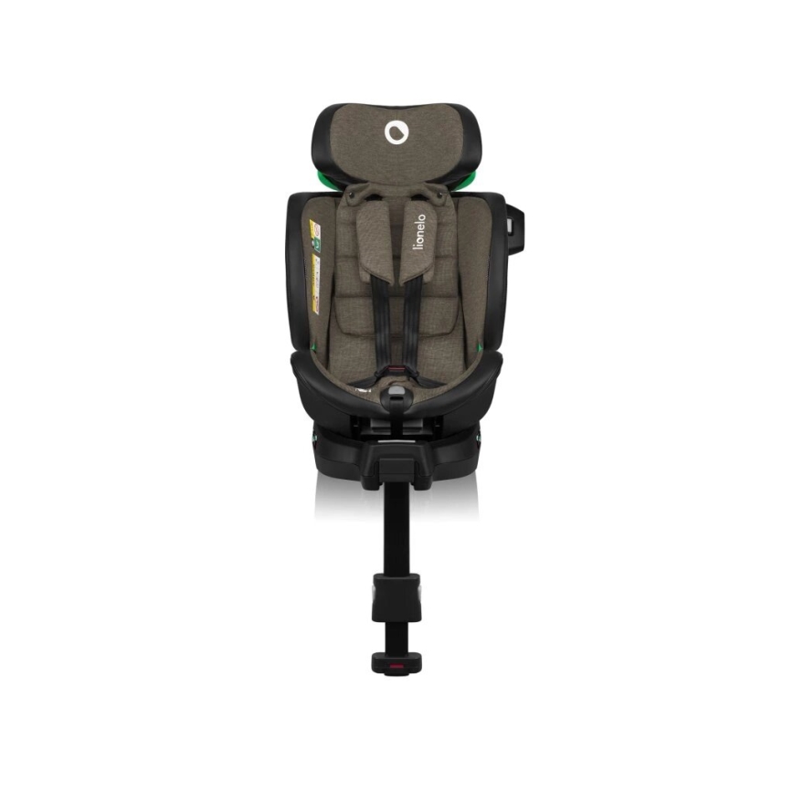 Lionelo - Cadeira auto com base giratória HARMONY i-Tamanho 40-150 cm preto/azeitona