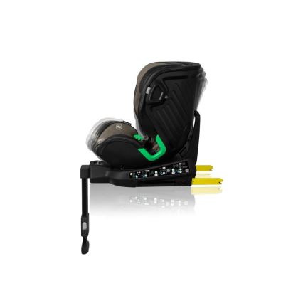 Lionelo - Cadeira auto com base giratória HARMONY i-Tamanho 40-150 cm preto/azeitona
