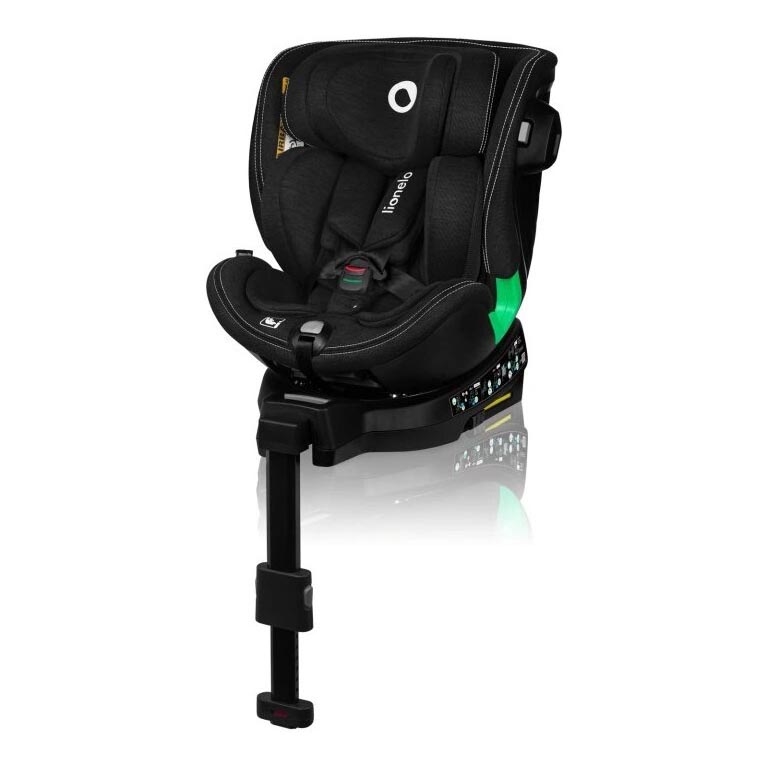 Lionelo - Cadeira auto com base giratória HARMONY i-Tamanho 40-150 cm preto
