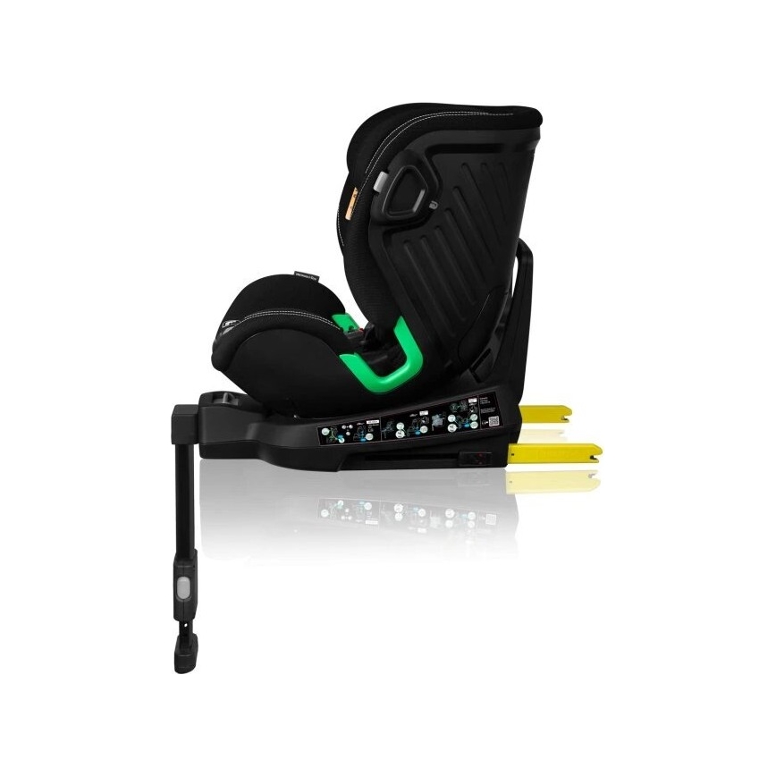 Lionelo - Cadeira auto com base giratória HARMONY i-Tamanho 40-150 cm preto
