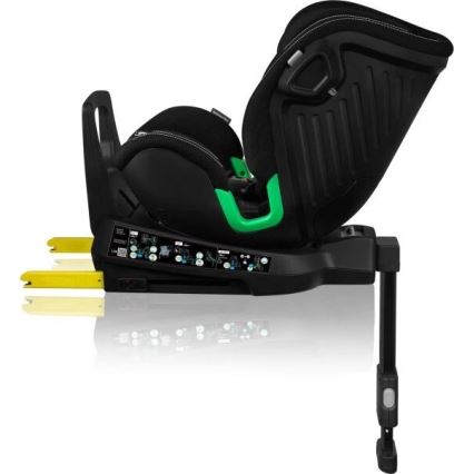 Lionelo - Cadeira auto com base giratória HARMONY i-Tamanho 40-150 cm preto