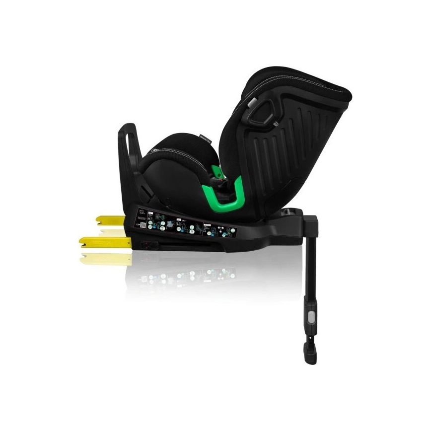 Lionelo - Cadeira auto com base giratória HARMONY i-Tamanho 40-150 cm preto