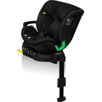 Lionelo - Cadeira auto com base giratória HARMONY i-Tamanho 40-150 cm preto