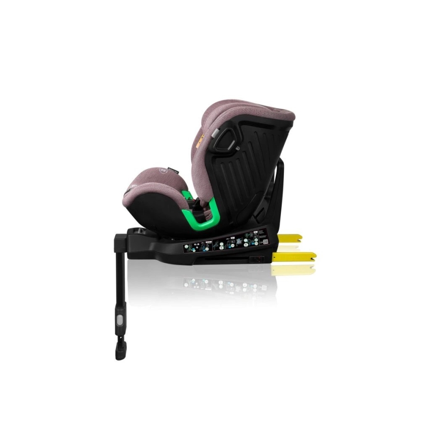 Lionelo - Cadeira auto com base giratória HARMONY i-Tamanho 40-150 cm rosa