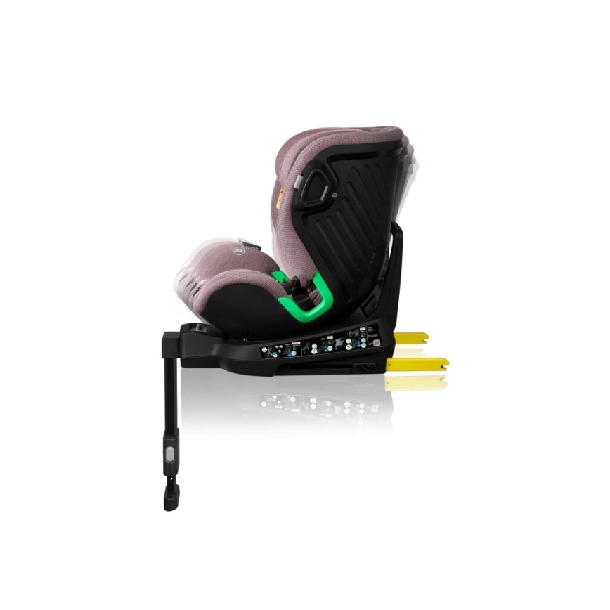 Lionelo - Cadeira auto com base giratória HARMONY i-Tamanho 40-150 cm rosa