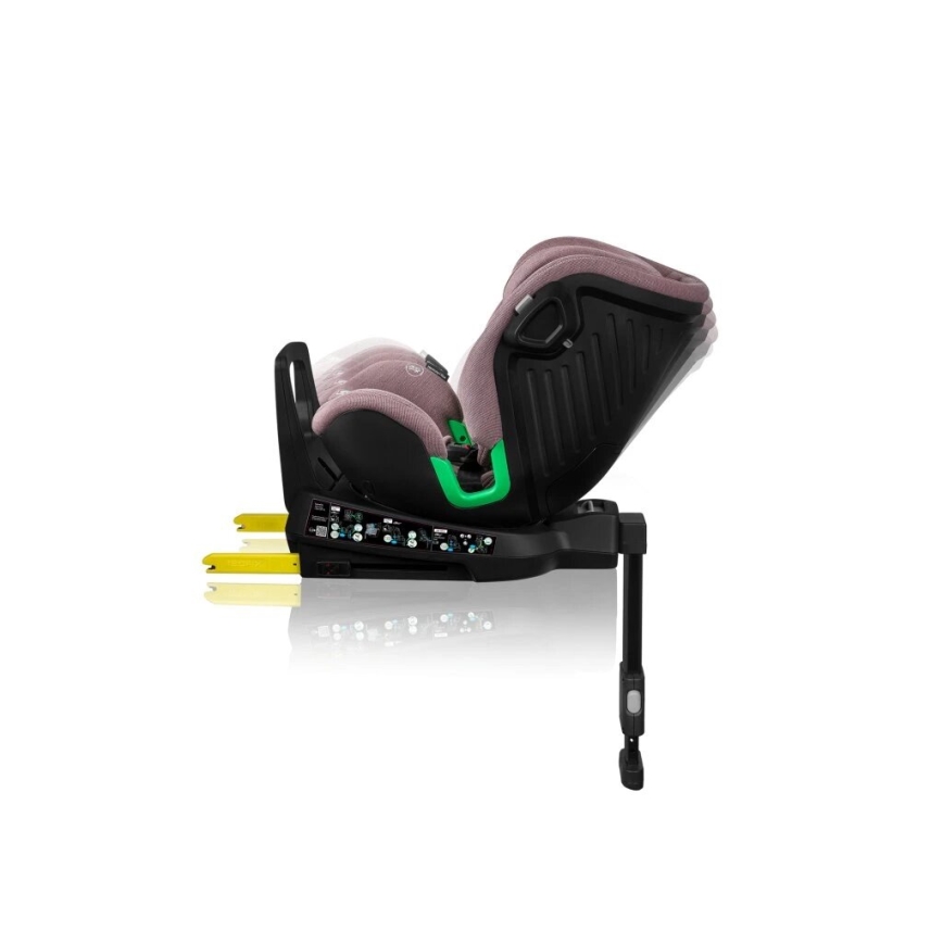 Lionelo - Cadeira auto com base giratória HARMONY i-Tamanho 40-150 cm rosa