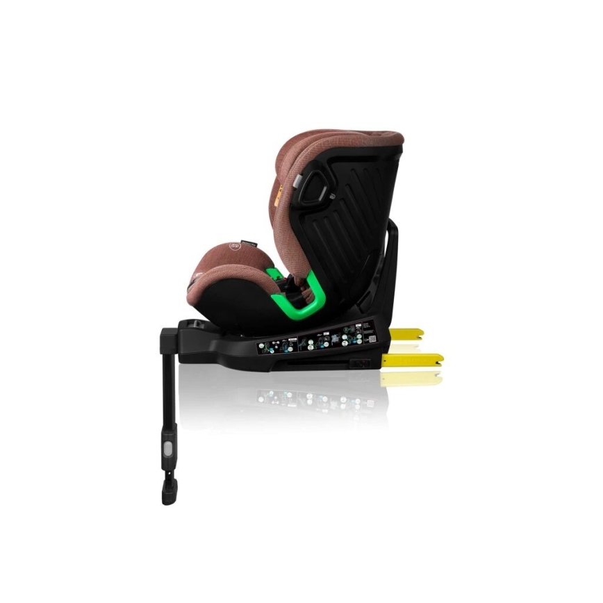 Lionelo - Cadeira auto com base giratória HARMONY i-Tamanho 40-150 cm tijolo