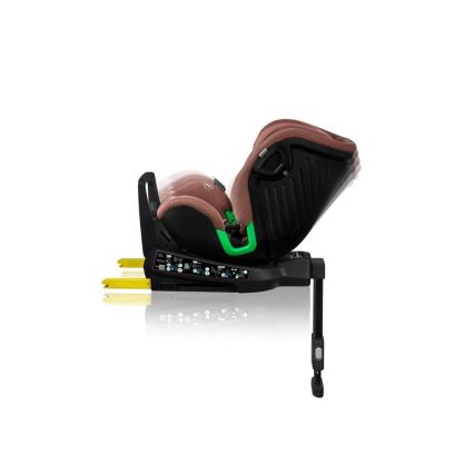 Lionelo - Cadeira auto com base giratória HARMONY i-Tamanho 40-150 cm tijolo