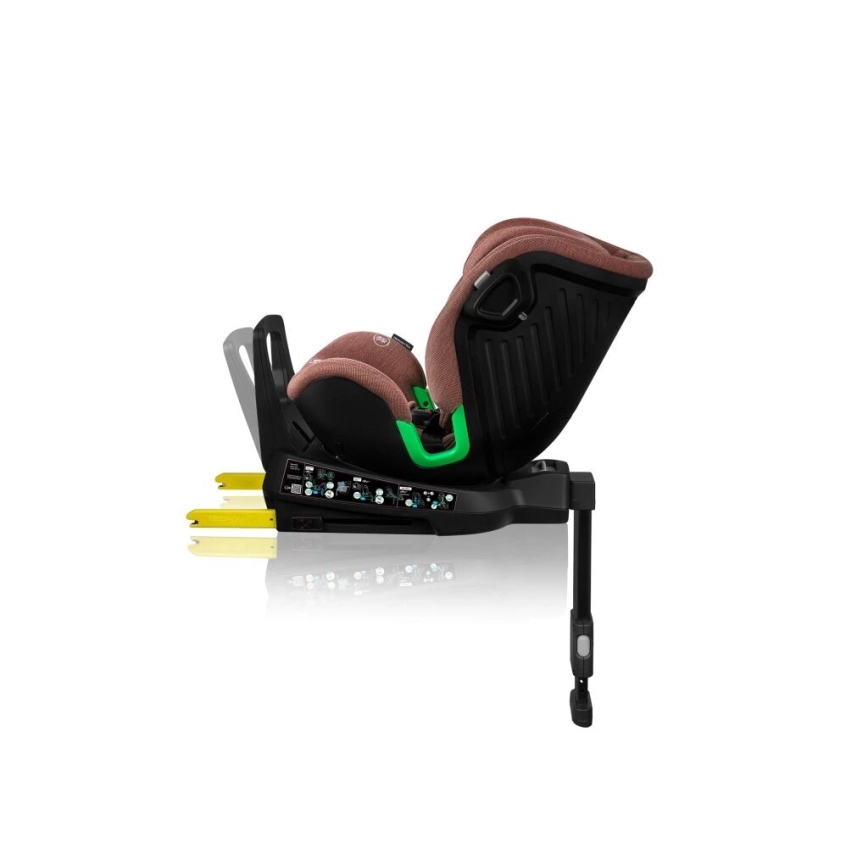 Lionelo - Cadeira auto com base giratória HARMONY i-Tamanho 40-150 cm tijolo