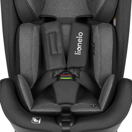 Lionelo - Cadeira auto com base giratória HARPER i-Size 76-150 cm Preto Carbono