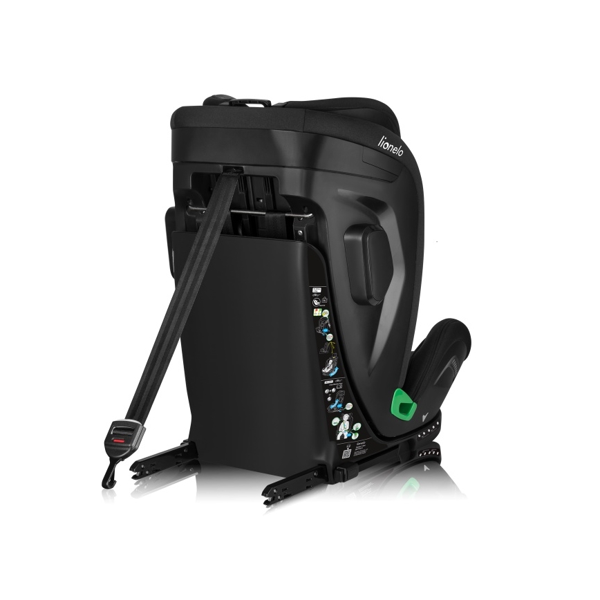 Lionelo - Cadeira auto com base giratória HARPER i-Size 76-150 cm Preto Carbono