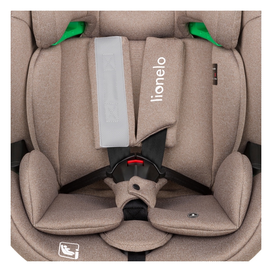 Lionelo - Cadeira Auto com Base Giratória LAVENDER i-Size 76-150 cm Bege Latte